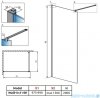Radaway Nes kabina Walk-in 100x200cm szkło przejrzyste 10013100-01-01